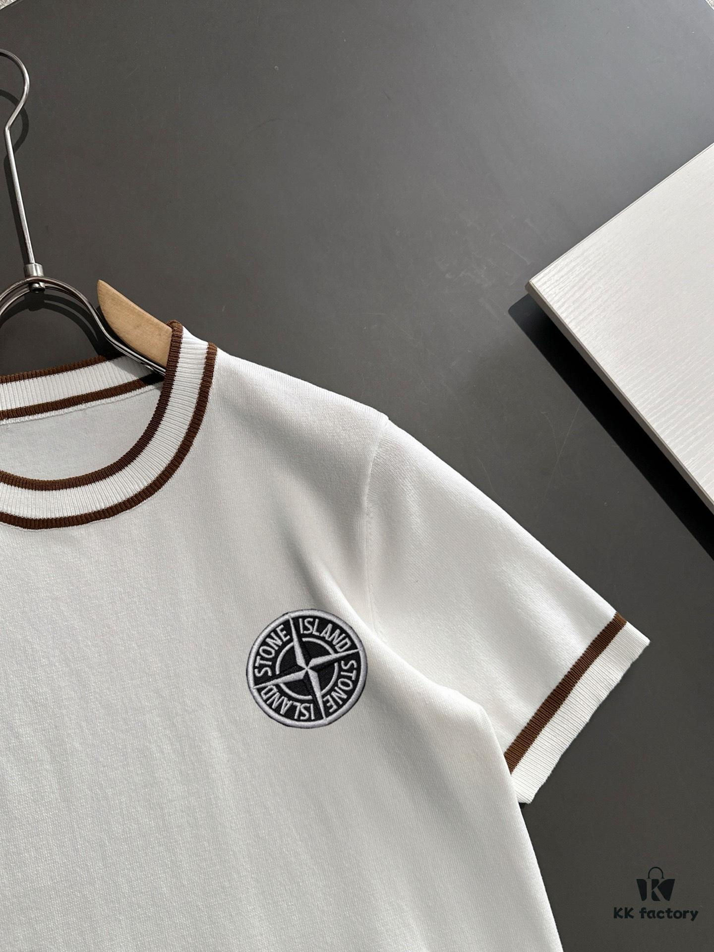 High-Quality Stone Island 2025 Spring/Summer New Men's Round Neck Short-Sleeve T-Shirt