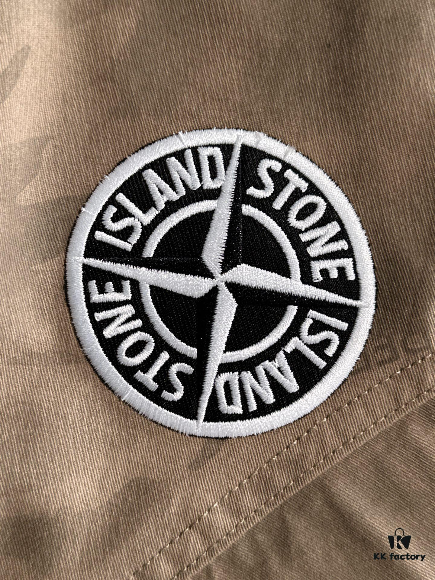 High-End Stone Island 2025 Spring/Summer New Elastic Waist Casual Shorts, Premium Custom Fabric, Breathable and Comfortable, Exquisite Details, Brand Design Concept, Soft and Smooth Texture, Excellent Fit and Tailoring
