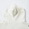 909# Stone Island Zipper Open-Front Hooded Knit Sweater in Black, White, Gray