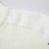 908# STONE ISLAND Knit Zip-Front Stand Collar Sweater. Black, White, Gray