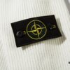 908# STONE ISLAND Knit Zip-Front Stand Collar Sweater. Black, White, Gray