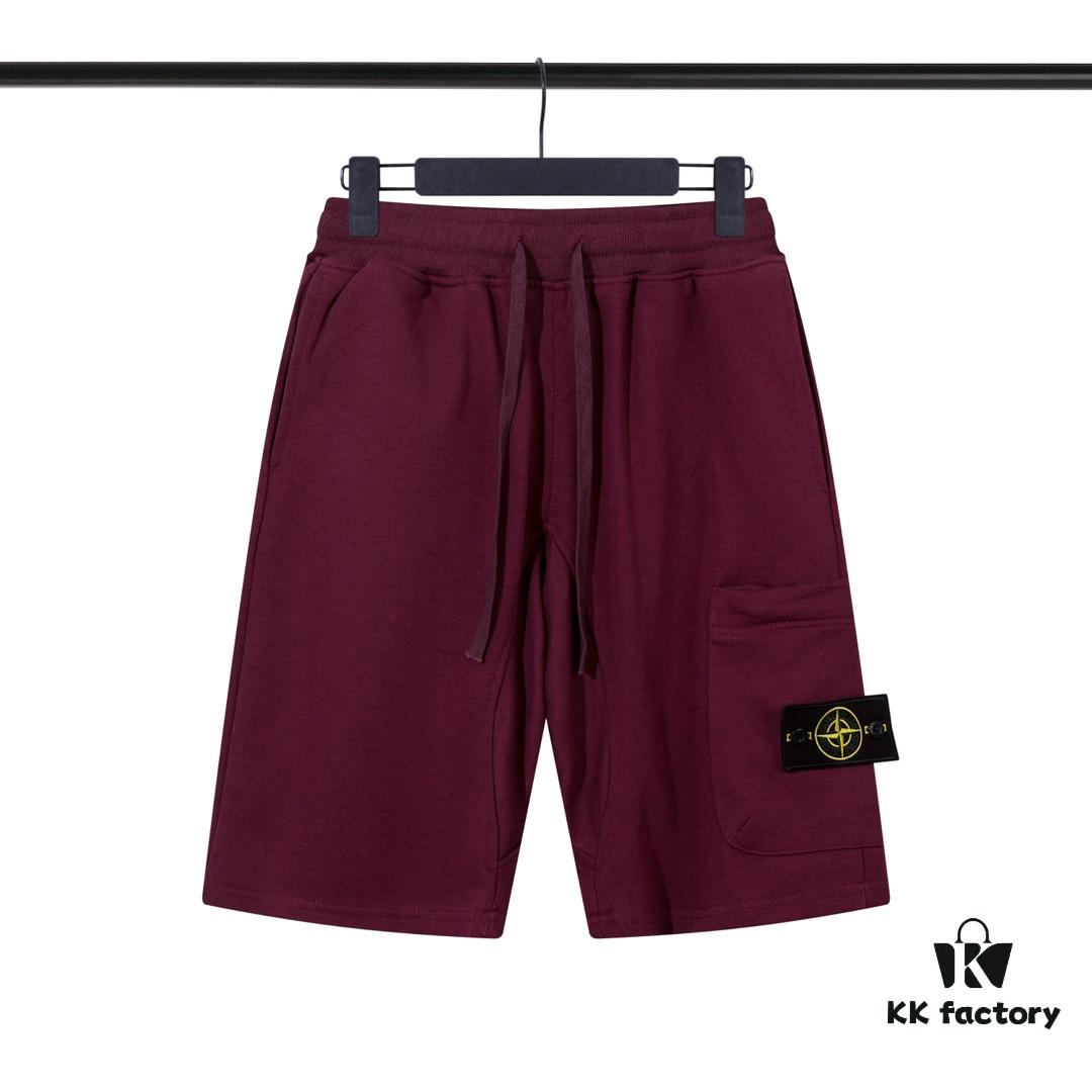 STONE ISLAND Summer Sweatpants in White, Green, Grey, and Maroon
