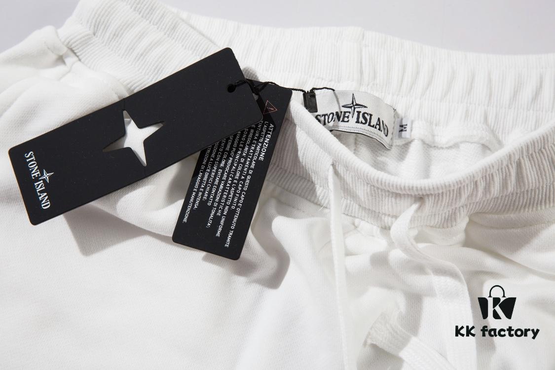 STONE ISLAND Summer Sweatpants in White, Green, Grey, and Maroon