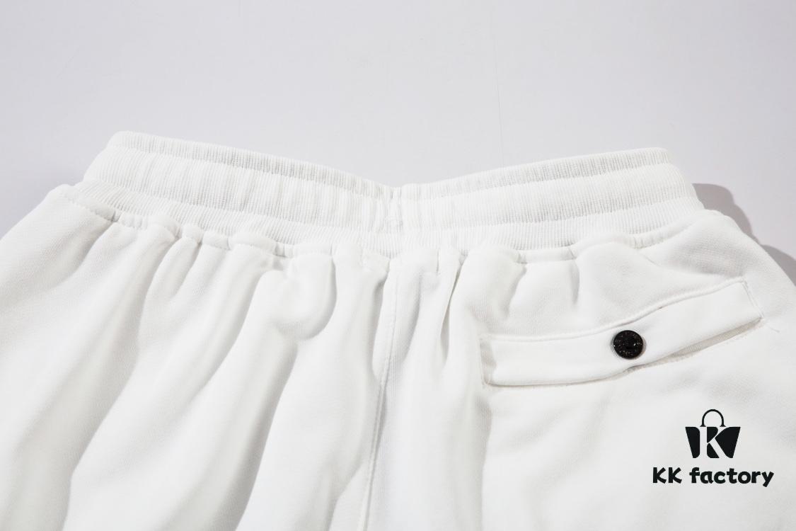 STONE ISLAND Summer Sweatpants in White, Green, Grey, and Maroon