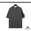 STONE ISLAND (230g Double Yarn) Sleeve Pocket Trench T-Shirt in Black, White, Beige, Grey Green
