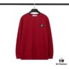 STONE ISLAND (200g Double Cotton Yarn) Embroidered Logo Crew Neck Long Sleeve T-Shirt