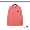 STONE ISLAND (200g Double Cotton Yarn) Embroidered Logo Crew Neck Long Sleeve T-Shirt