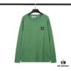 905# STONE ISLAND Embroidered Logo Crew Neck Knit Wool Long-Sleeve T-Shirt