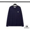 905# STONE ISLAND Embroidered Logo Crew Neck Knit Wool Long-Sleeve T-Shirt