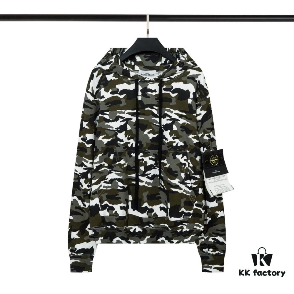 STONE ISLAND Camouflage Hooded Sweatshirt