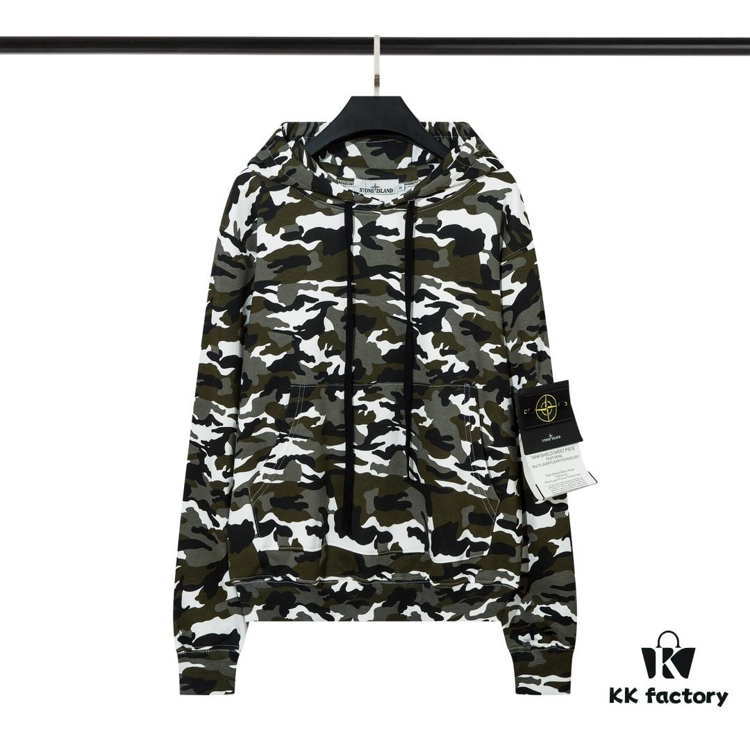 STONE ISLAND Camouflage Hooded Sweatshirt