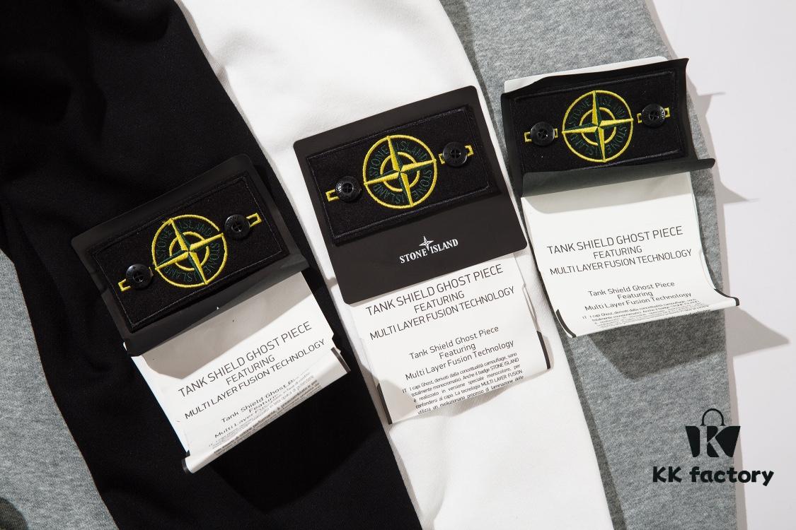 STONE ISLAND Printed Classic Hoodie in Black, Gray, White