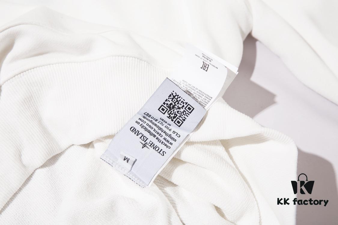 STONE ISLAND Letter Embroidered Reflective Star Hoodie in Black, White, Green