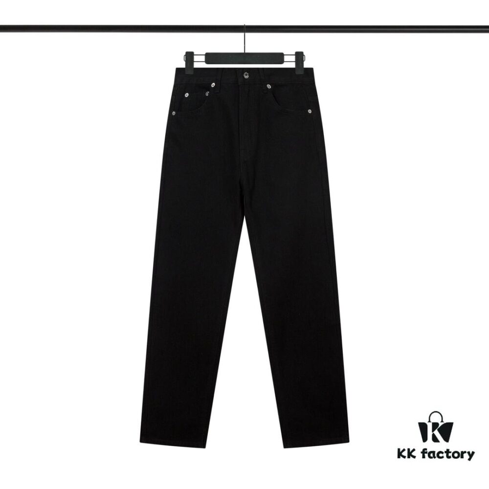 STONE ISLAND Washed Loose Fit Jeans in Black