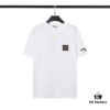 STONE ISLAND Foam Printed Letter T-Shirt in Black and White