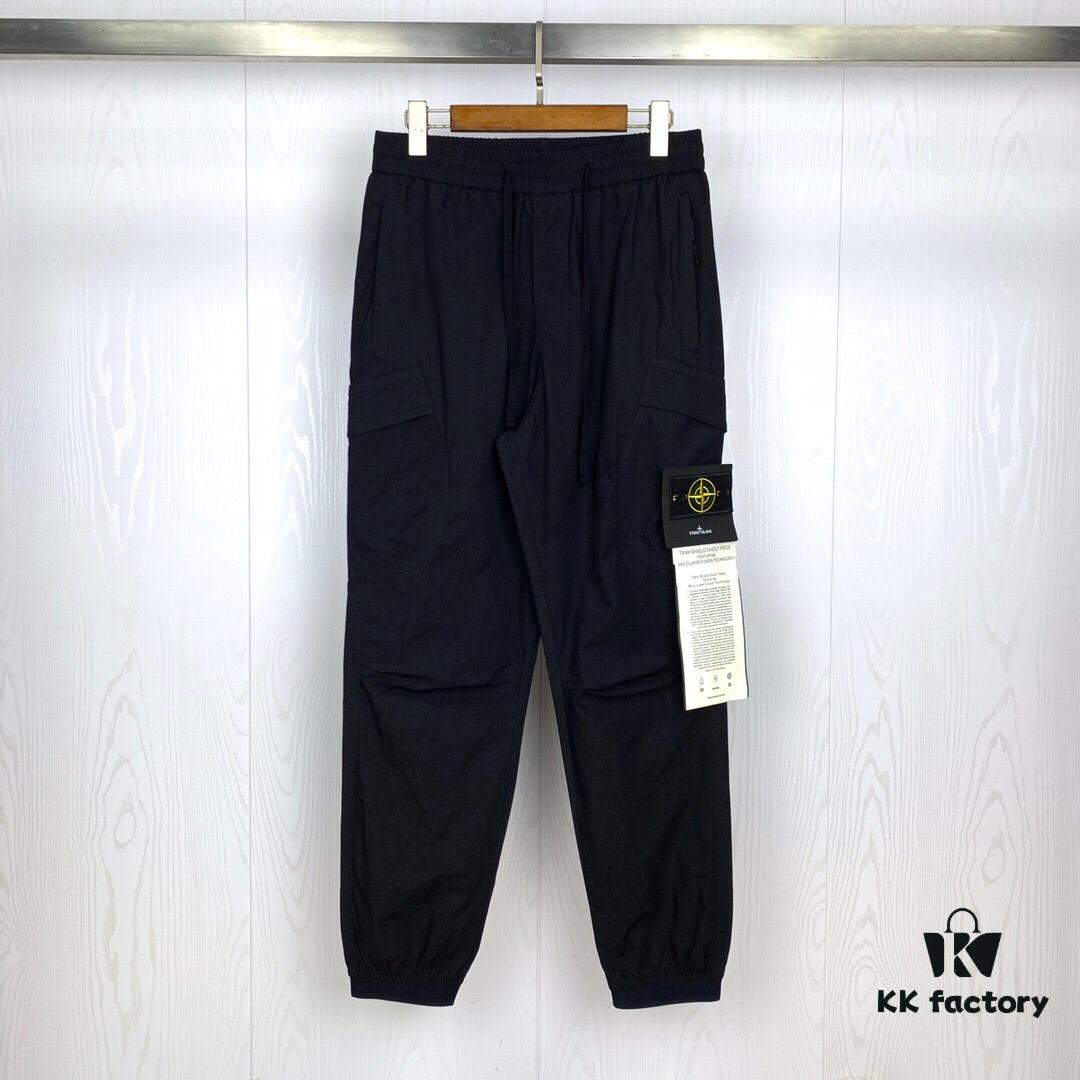 STONE ISLAND Compass Badge Embroidery Utility Pocket Casual Tapered Pants