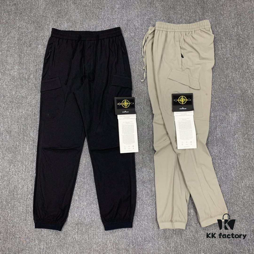 STONE ISLAND Compass Badge Embroidery Utility Pocket Casual Tapered Pants