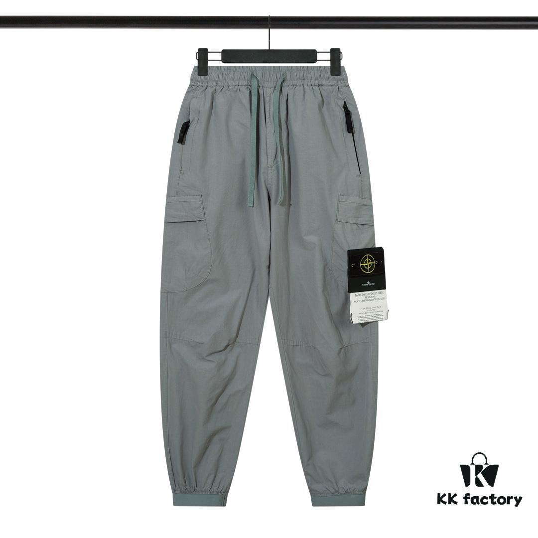 255# STONE ISLAND Cargo Casual Lightweight Trousers in Royal Blue, Green, Light Gray - Sizes M, L, XL, XXL