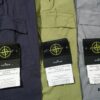 255# STONE ISLAND Cargo Casual Lightweight Trousers in Royal Blue, Green, Light Gray - Sizes M, L, XL, XXL