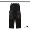 STONE ISLAND (320g Cotton Sweatpants) Multi-Pocket Casual Loose-Fit Full-Length Pants with Drawstring Cuffs. Black. M L XL XXL