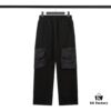 STONE ISLAND (320g Cotton Sweatpants) Multi-Pocket Casual Loose-Fit Full-Length Pants with Drawstring Cuffs. Black. M L XL XXL