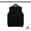 STONE ISLAND Vest with Double Zipper Sweater in Black and White