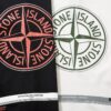 STONE ISLAND (230g 100% Cotton Double Yarn) T-shirt with Large Logo Print Black White M L XL XXL
