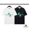 223# STONG ISLAND (230g Double Cotton) Stone Island Front and Back Print T-Shirt. Black White M L XL XXL