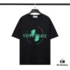 223# STONG ISLAND (230g Double Cotton) Stone Island Front and Back Print T-Shirt. Black White M L XL XXL