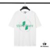 223# STONG ISLAND (230g Double Cotton) Stone Island Front and Back Print T-Shirt. Black White M L XL XXL