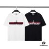 STONE ISLAND (230g 100% Cotton Double Yarn) Terry Embroidery Print T-Shirt in Black and White