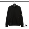 STONE ISLAND Hoodie with Zipper Pocket, Round Neck Pullover Sweatshirt (320g 100% Cotton)