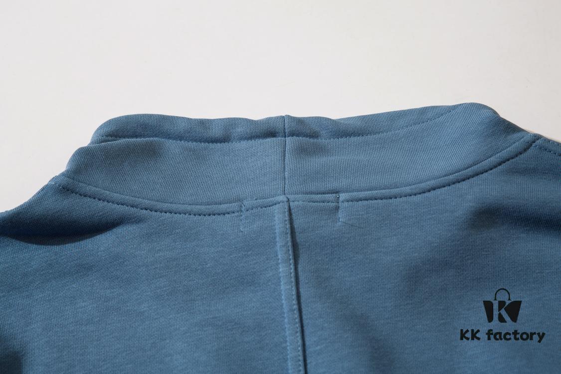 STONE ISLAND 320g Cotton Hooded Sweatshirt with Stand Collar, 3D Pockets, Loose Fit