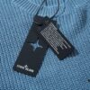 901# STONE ISLAND Classic Small Logo Loose Knit Pullover Sweater in Black, Gray, Blue
