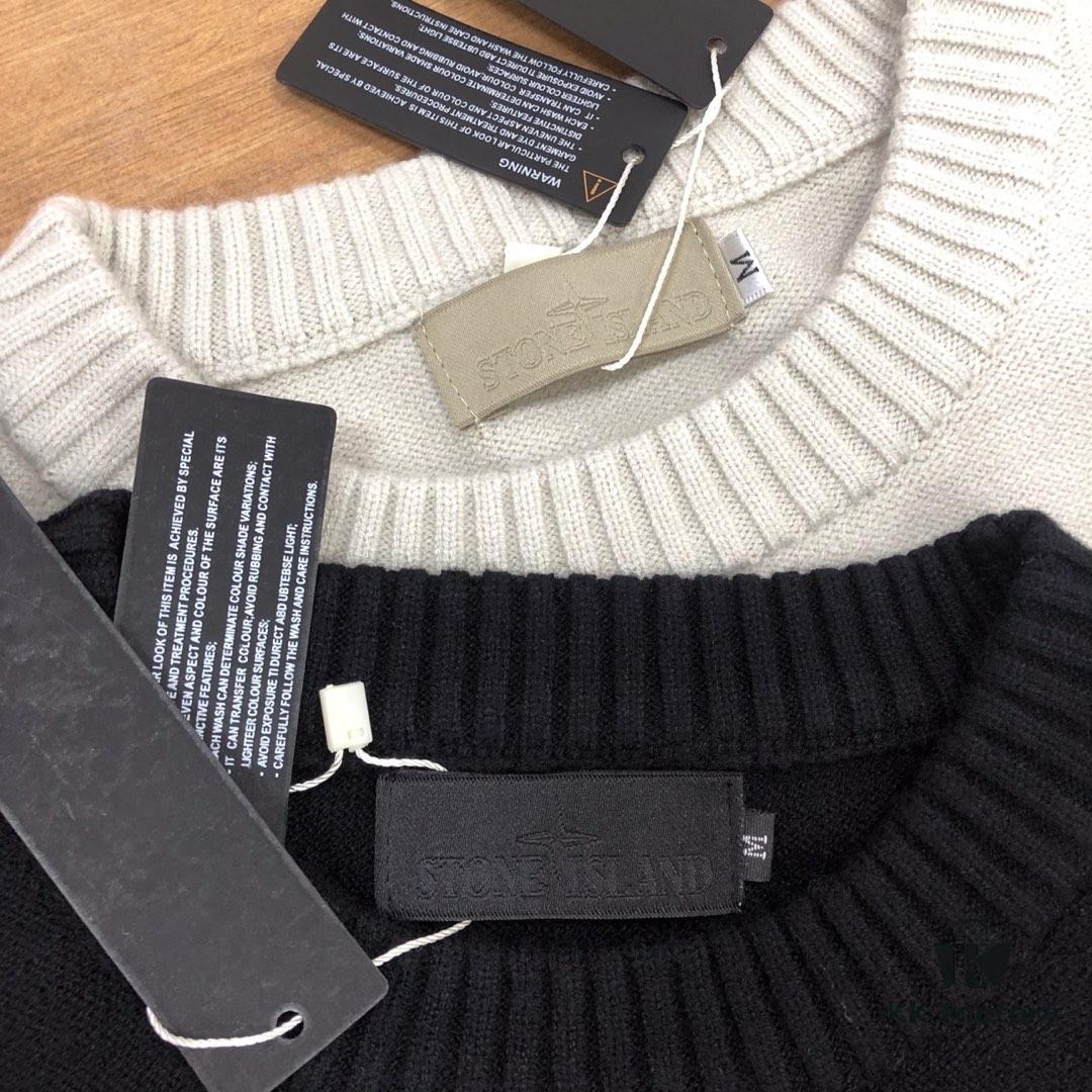 STONE ISLAND GHOST Series Patchwork Pocket Knit Pullover Sweater