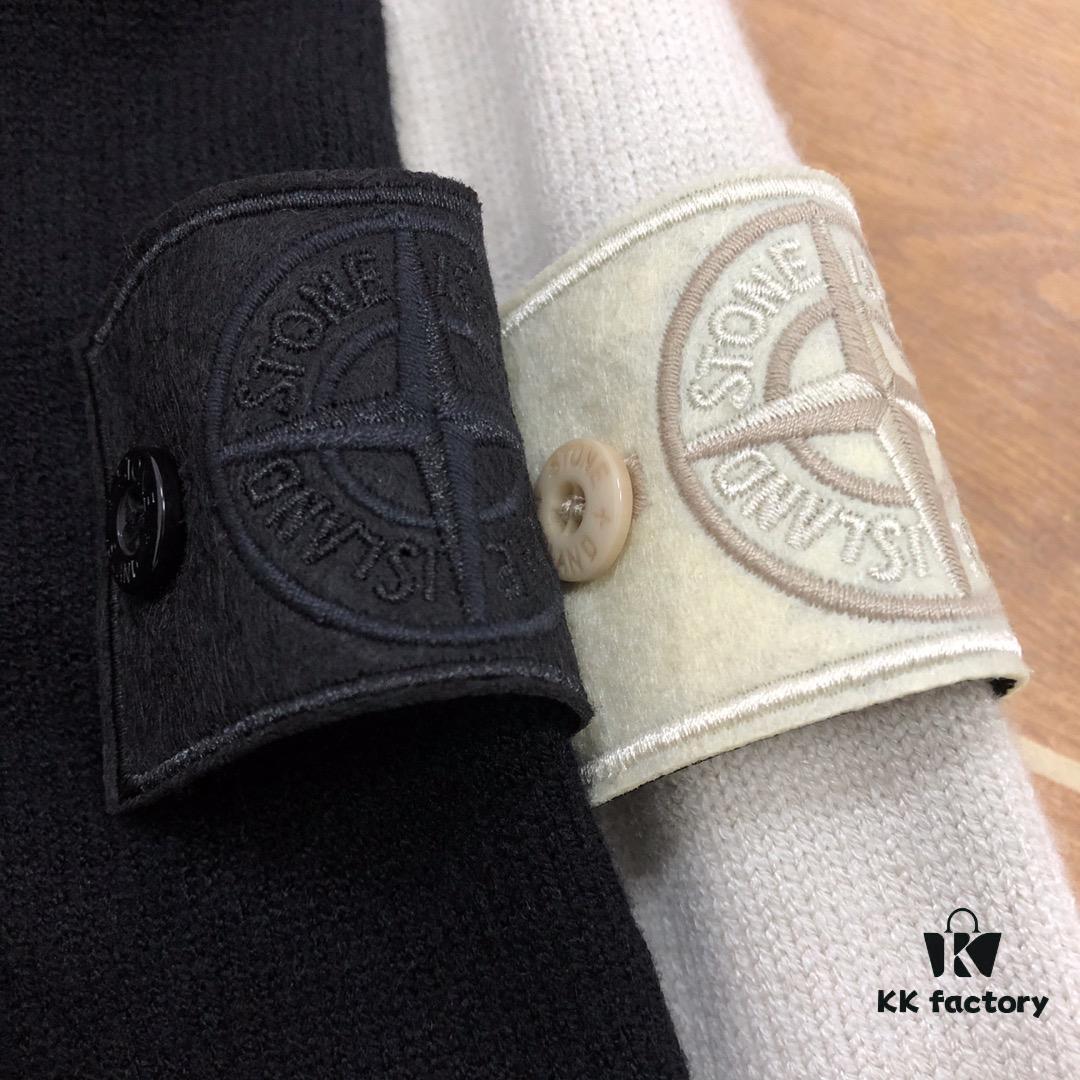 STONE ISLAND GHOST Series Patchwork Pocket Knit Pullover Sweater