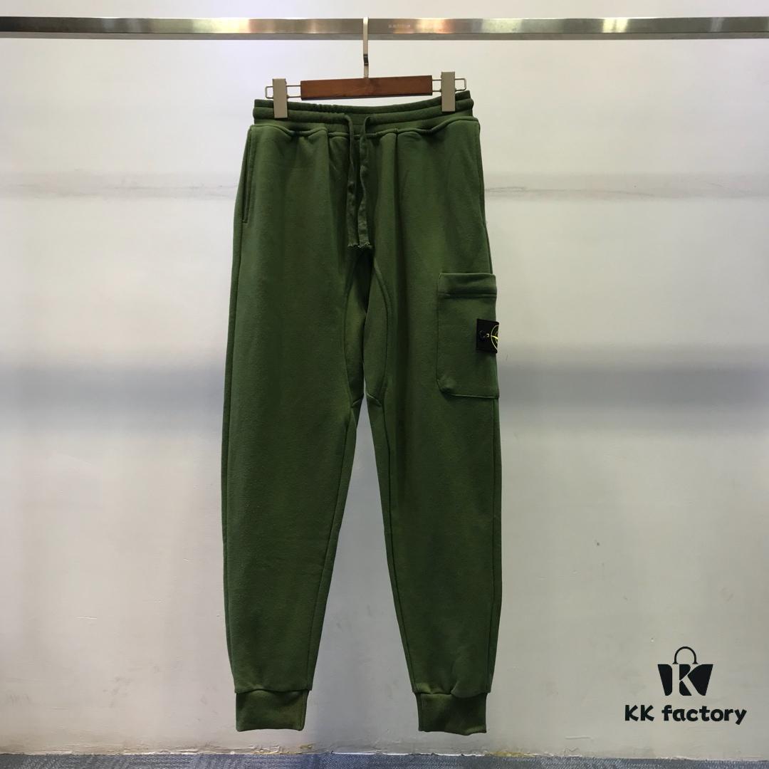 Stone Island Cotton Joggers Pants in Black and Military Green, Sizes M L XL XXL
