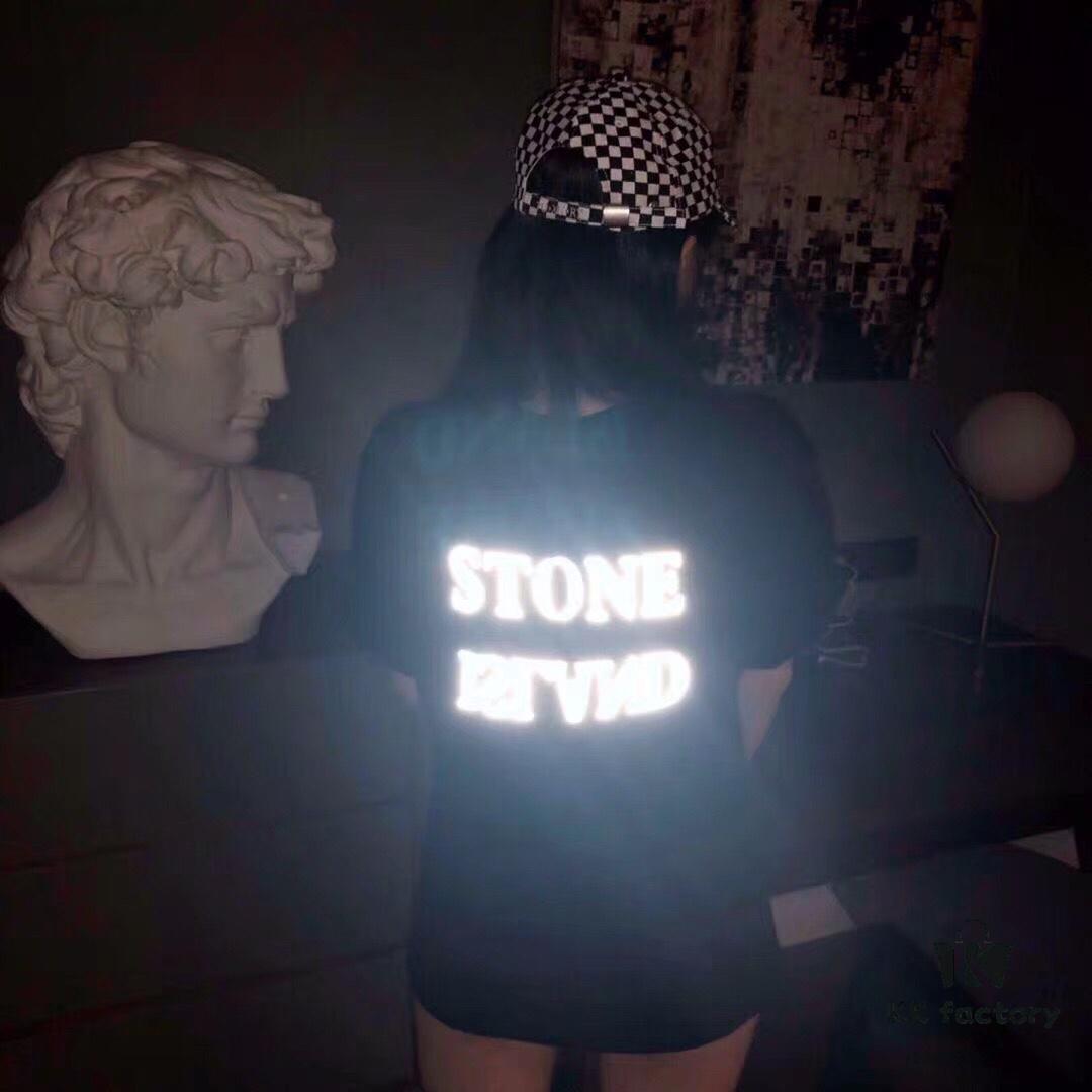 Stone Island Phantom Reflective Letter Short Sleeve T-Shirt M-XXL