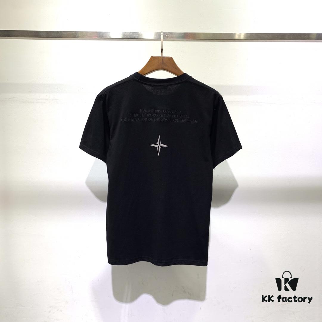 Stone Island 19SS Logo Embroidered Star Reflective Short Sleeve T-Shirt
