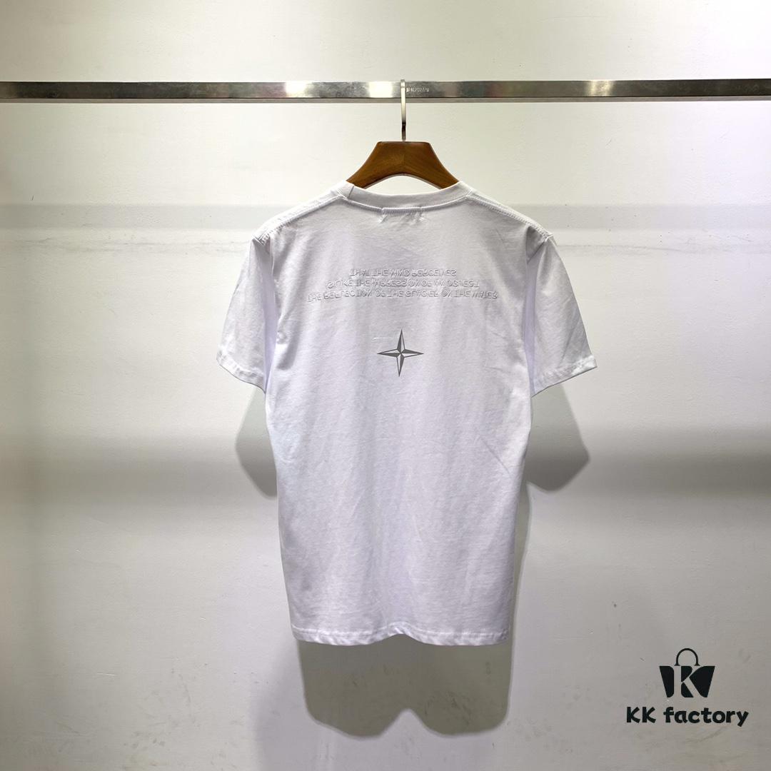 Stone Island 19SS Logo Embroidered Star Reflective Short Sleeve T-Shirt