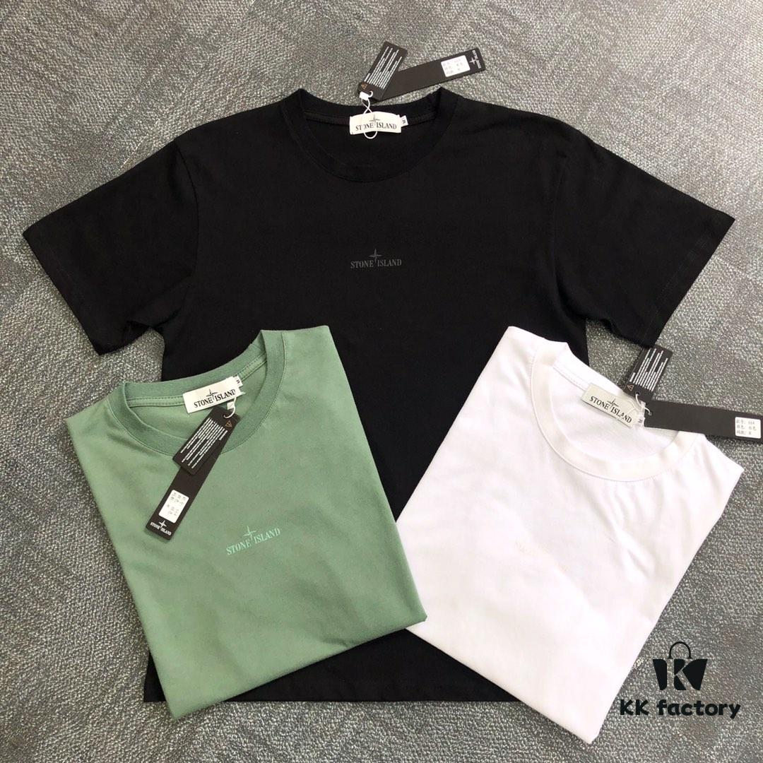 Stone Island 19SS Logo Embroidered Star Reflective Short Sleeve T-Shirt