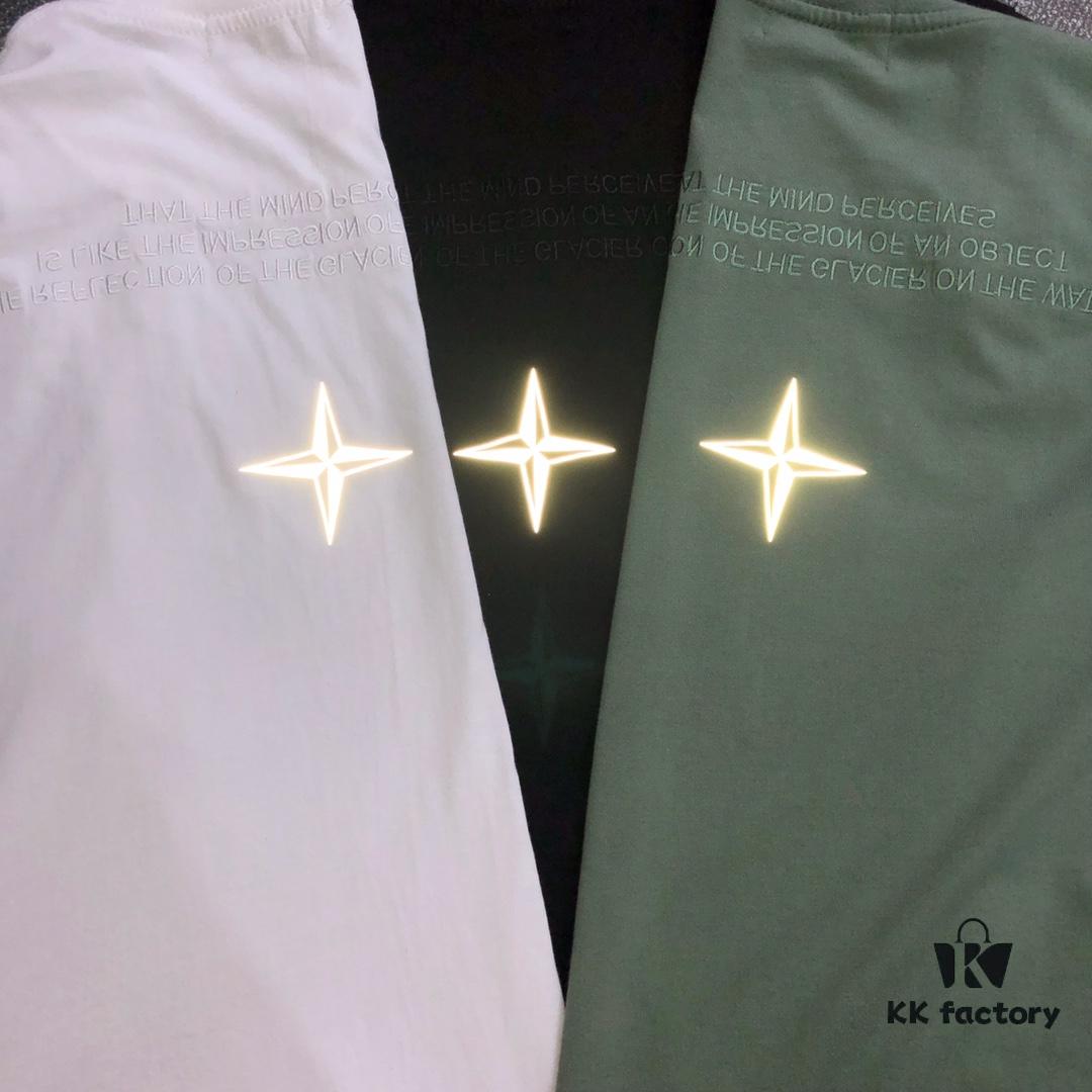 Stone Island 19SS Logo Embroidered Star Reflective Short Sleeve T-Shirt