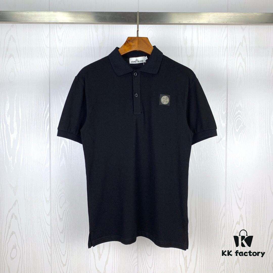 Stone Island Compass Embroidery Polo Short-Sleeve T-Shirt