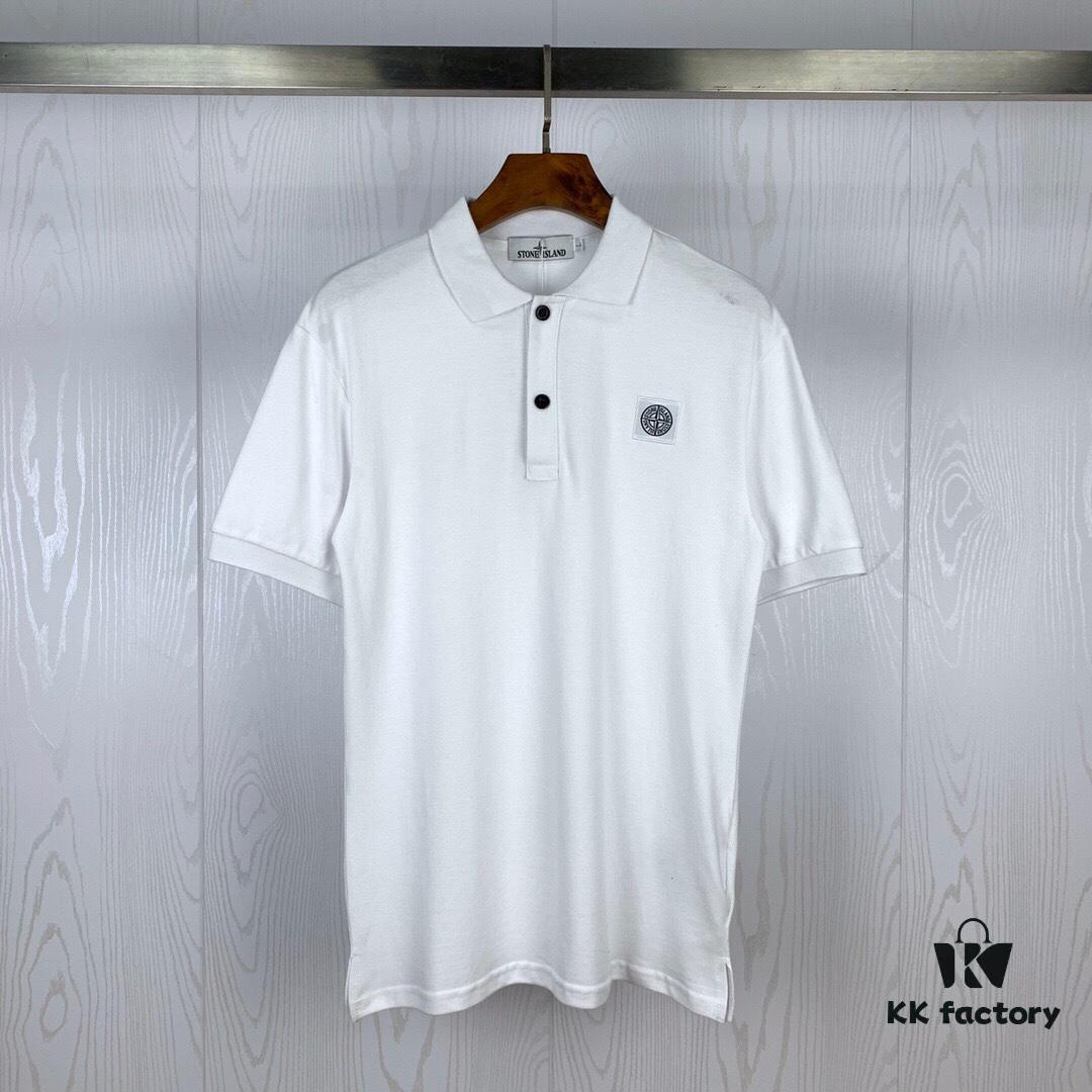 Stone Island Compass Embroidery Polo Short-Sleeve T-Shirt