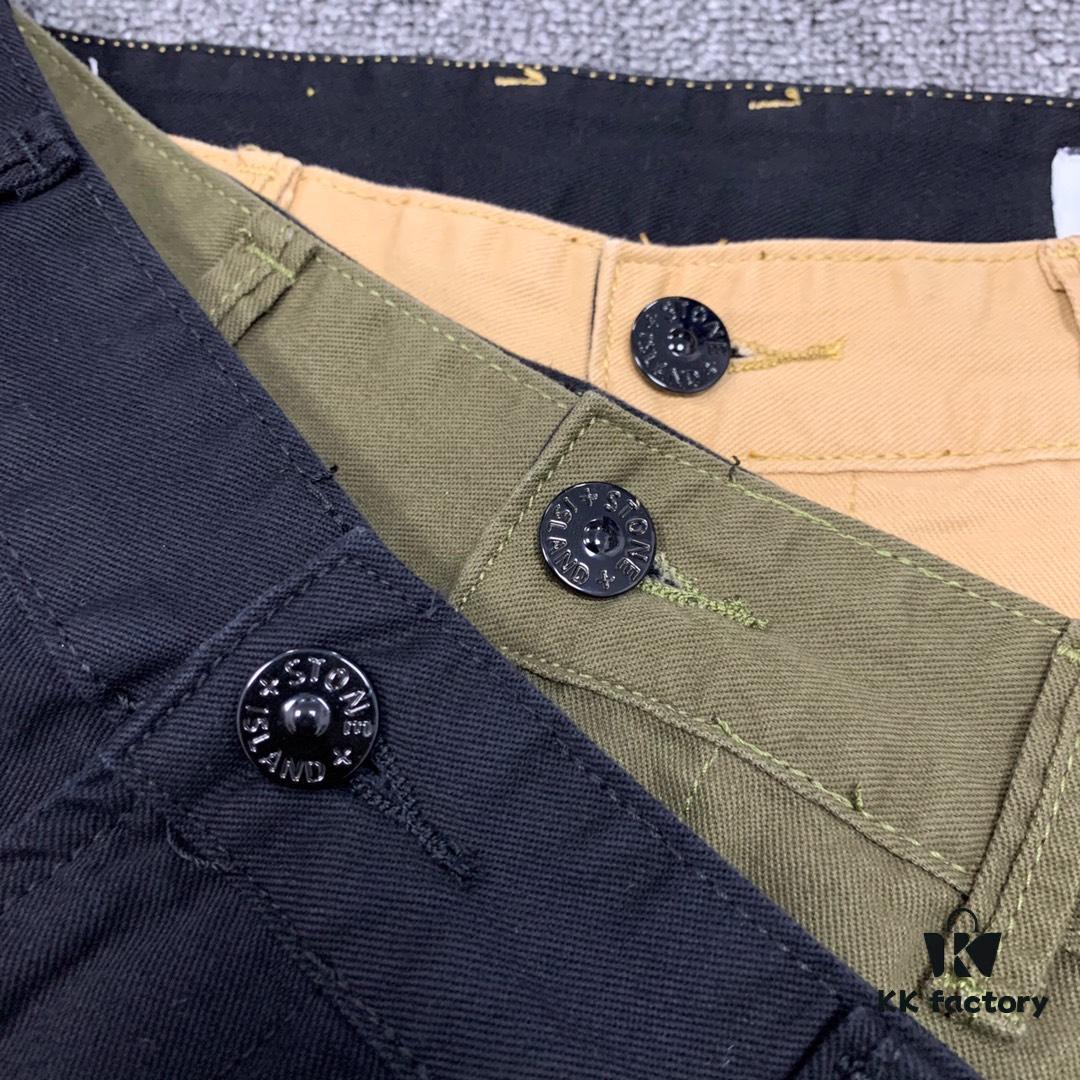 Stone Island Spring 20 Side-Label Pocket Washed Casual Workwear Shorts