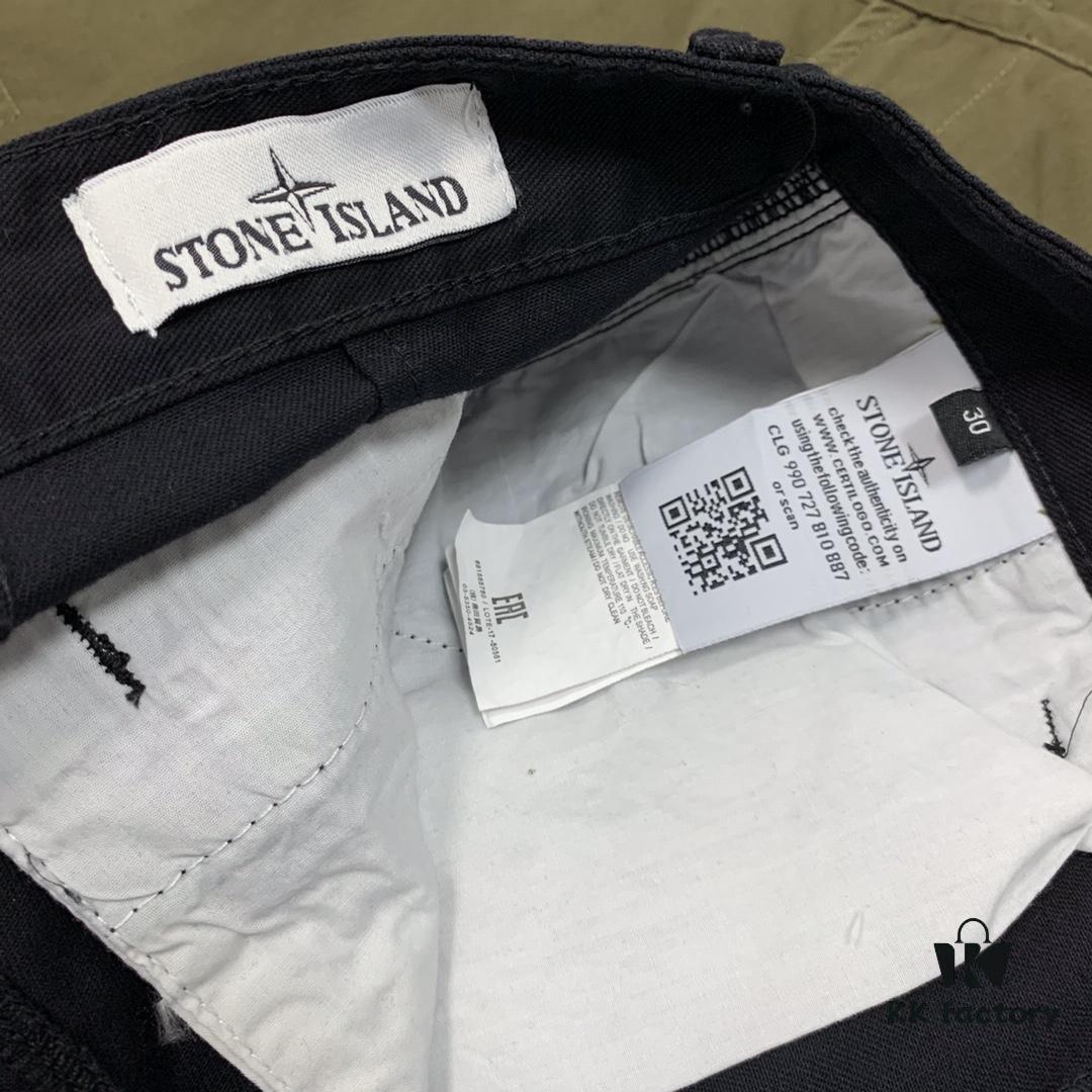 Stone Island Spring 20 Side-Label Pocket Washed Casual Workwear Shorts