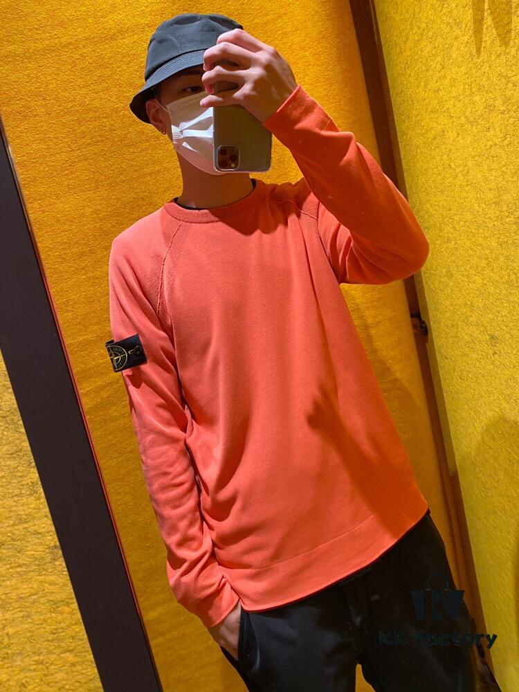 Stone Island KNIT Fall/Winter 20 Hooded Pullover Sweater with Arm Badge Casual Crew Neck