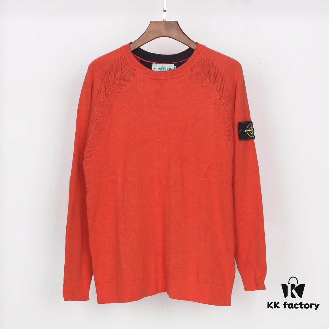 Stone Island KNIT Fall/Winter 20 Hooded Pullover Sweater with Arm Badge Casual Crew Neck