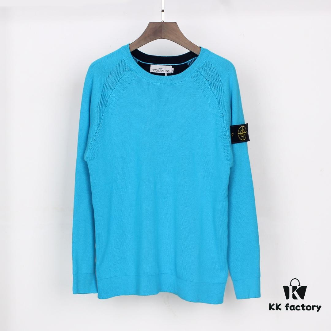 Stone Island KNIT Fall/Winter 20 Hooded Pullover Sweater with Arm Badge Casual Crew Neck