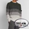 STONE ISLAND SHADOW PROJECT Striped Knit Crewneck Pullover Sweater